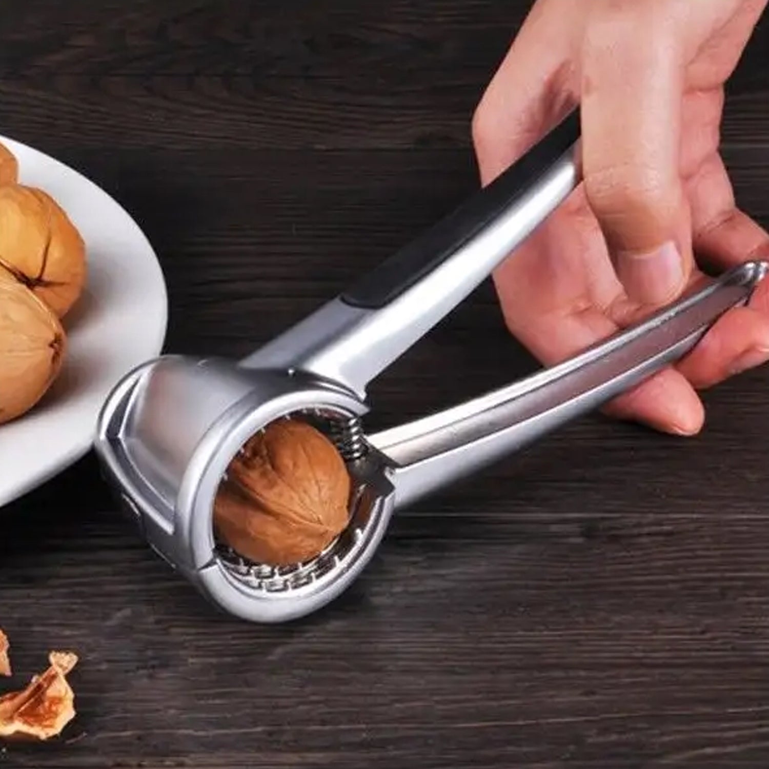 1782 Walnut Cracker, Luxury Die Cast Stainless Alloy Nut Cutter Walnut Clamp Plier Portable Smart Walnut Akhrot Pincers Bottle Opener for Pecans, Almonds, Brazil Nuts 1782 Walnut Cracker, Luxury Die Cast Stainless Alloy Nut Cutter Walnut Clamp Plier Portable Smart Walnut Akhrot Pincers Bottle Opener for Pecans, Almonds, Brazil Nuts